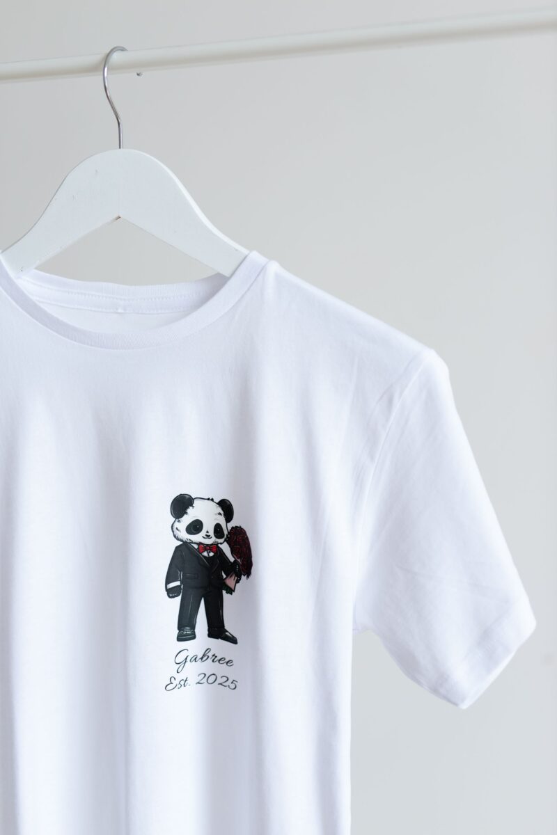 Dziecięca koszulka panda w garniturze - obrazek 4